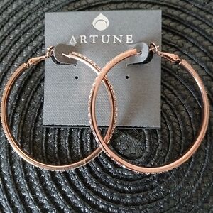 Rose Gold Plated Hoop Earrings
